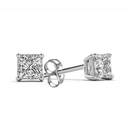 diamond carat earrings princess cut stud gold 14kt imperial walmart dialog displays option button additional opens zoom