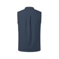 thumbnail image 4 of Men's Sleeveless Henley Tank Top Summer Beach Tank Tops Collarless Casual Cruise Dress Shirt Navy Blue XXL, 4 of 8