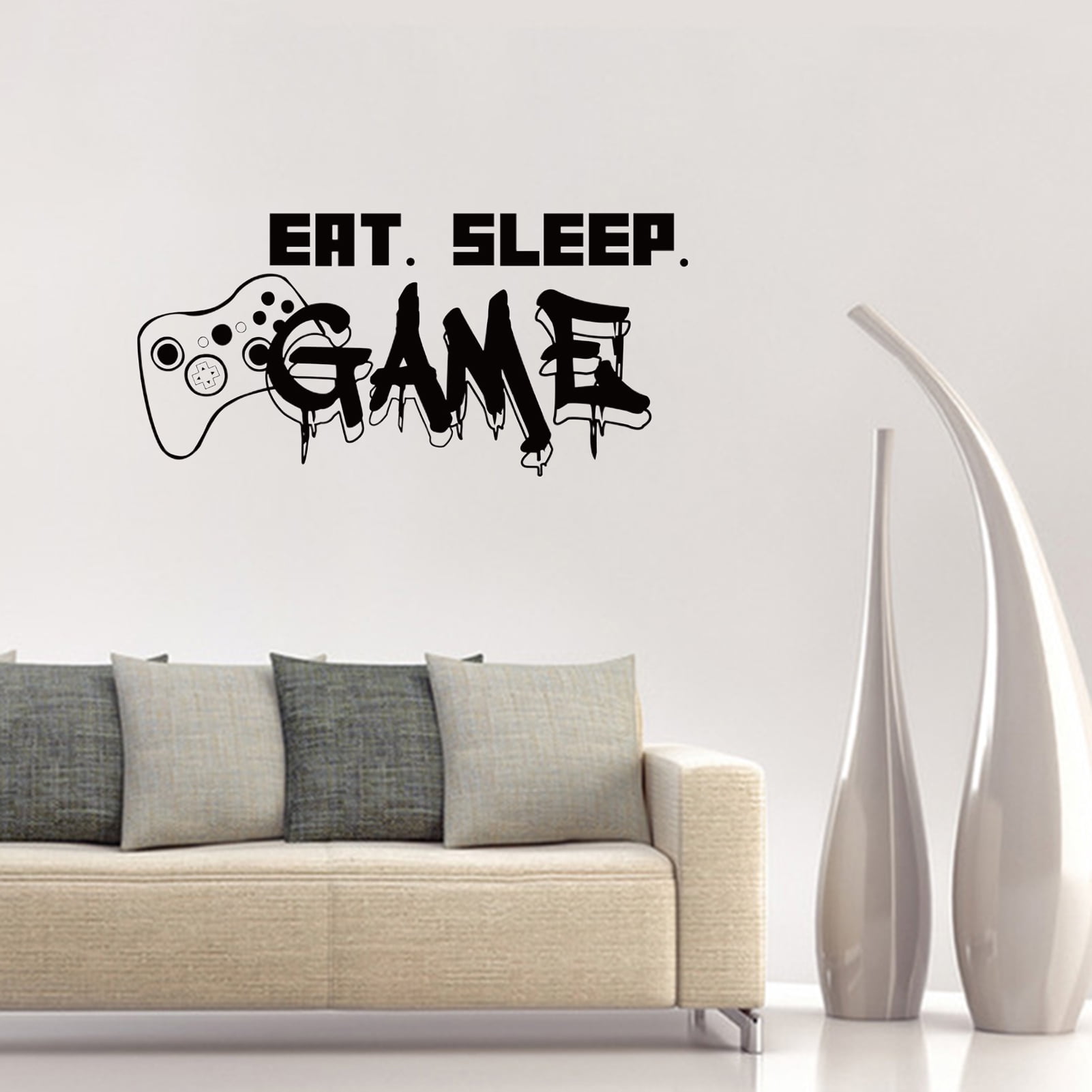 Gaming Zone Personalised Wall Sticker Decals PS XB Gamer Controller Decals  GZ+