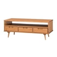 thumbnail image 5 of Pemberly Row 48" 3-Drawer Solid Wood Coffee Table in Caramel, 5 of 6