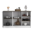 thumbnail image 4 of TUHOME Ginger Kitchen Island Engineered Wood Kitchen Islands in  Multi-color, 4 of 9