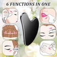 thumbnail image 3 of Stainless Steel Gua Sha Facial Tools Guasha for Face Metal Gua Sha Tighten Skin Massage Guasha Beauty Tool for Body Eyes Neck Massager with Travel Pouch Skin Care Gifts (Black), 3 of 13