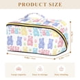 thumbnail image 4 of FORMRS Makeup Bag Travel Cosmetic Organizer for Women Fold Flat Zipper Pouch with Handle, Colorful Gummy Bears Pattern, 4 of 8