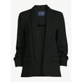 thumbnail image 5 of Scoop Women's Scrunch Sleeve Ponte Blazer with Shawl Collar, Sizes XS-XXL, 5 of 5