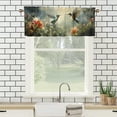 thumbnail image 3 of Hummingbird Rod Pocket Thermal Insulated Curtain Valance Forest Bird Botanical Plant Floral Privacy Window Valances for Living Room Kitchen 54 by 18 in, 1 Panel, 3 of 6
