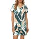 thumbnail image 5 of Zapatos de Vestido Casual para Mujeres con Cuello en V Impreso Y Mangas Enrolladas Vestido Corto para Mujeres Casual, 5 of 8