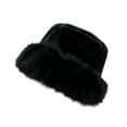 thumbnail image 4 of Sombrero de pescador de invierno, elegante, moderno y grueso, ideal para fiestas y patinaje. Negro, 4 of 9