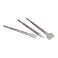 thumbnail image 4 of 3Pcs Chisels Set Round Shank Tip Flat Widen Alloy Steel Chisels for Concrete Stone Brick Tile, 4 of 12