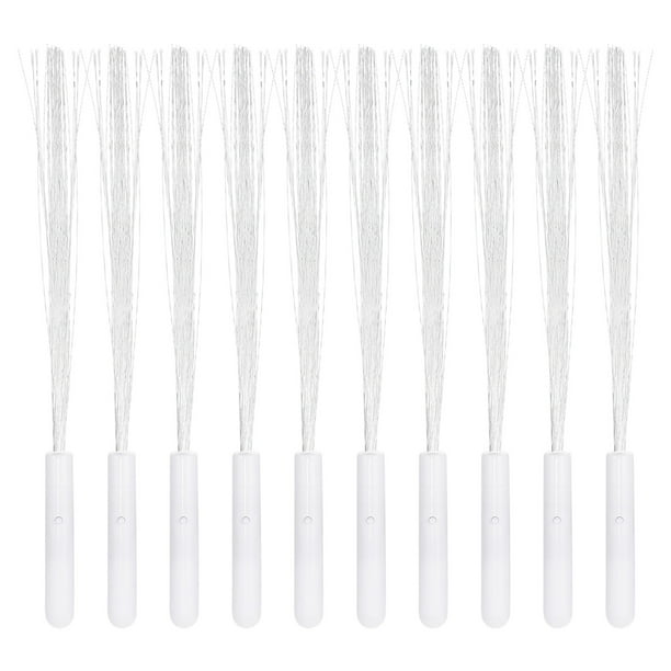 Varita de fibra óptica Uxcell de 15" de longitud, palo de luz LED blanca con 3 modos de luz, varita luminosa para fiestas de boda, 18 piezas