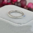 thumbnail image 2 of 0.22ct Half Eternity Bridal Band Diamond Simulated 925 Sterling Silver Anniversary Rings SKU:00251, 2 of 5