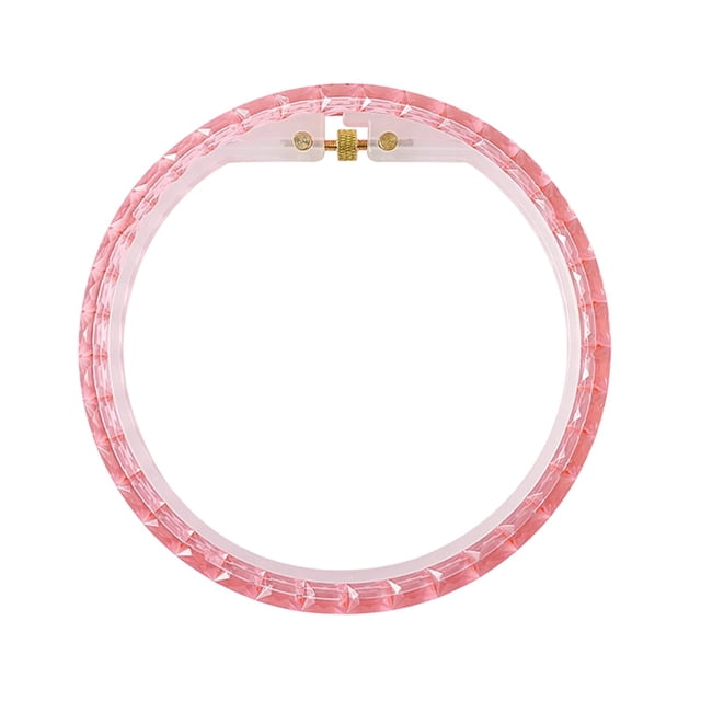 KLKCMS Embroidery Hoop Adjustable Cross Stitch Ring for Sewing Art Craft Needlework 16cm