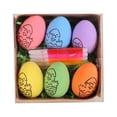 thumbnail image 1 of Huevos de Pascua Rellenos de cestas de Pascua Dibujos animados Rellenables Pintables Favores de fiesta de Pascua para reuniones familiares Festivales , pollito colorido Macarena Huevos de Pascua en blanco, 1 of 8