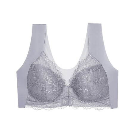 Up to 60% OFF Plus Size Lace Front Bra  Seamless Gathering  Thin Back Underwear  Soft Material  Comfortable Fit  For Daily Wear  Non-Steel Ring  Women s Bra  Undergarments  Comfy Plus Jeans