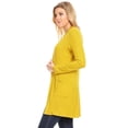 thumbnail image 3 of Women's Casual Open Front Long Sleeve Solid Cardigan with Side Pockets, 3 of 5