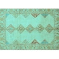 thumbnail image 1 of Ahgly Company Indoor Rectangle Abstract Light Blue Modern Area Rugs, 6' x 9', 1 of 4