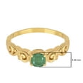 thumbnail image 3 of 925 Sterling Silver Gold Vermeil Emerald Cushion 6mm Women's Solstic Valentines Day Gifts Ring, 0.75 Ct, 3 of 4