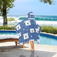 thumbnail image 3 of Yayeee Kids Hooded Towel with Hand Pockets Beach Soft Absorbent Bath Wrap 50 x 23.5 inch, White Polar Bear, 3 of 5
