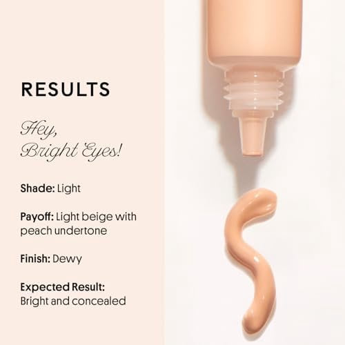 Winky Lux Peeper Perfect Under Eye Concealer, Makeup & Eye Brightener, Full Coverage Concealer for Dark Circles, Color Corrector & Eye Primer, With Collagen, Hyaluronic Acid & Vitamin E Light