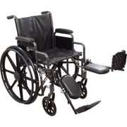 Roscoe Medical K2-Lite Steel Wheelchair, 20" Seat with Elevating Legrests, 250 lb Weight Capacity