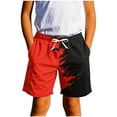 thumbnail image 2 of ZACPNCV Teen Boys Swim Trunks Quick Dry Swimwear Bathing Suit for Big Boys Beach Swim Boards Shorts Red 7-8 Years, 2 of 7
