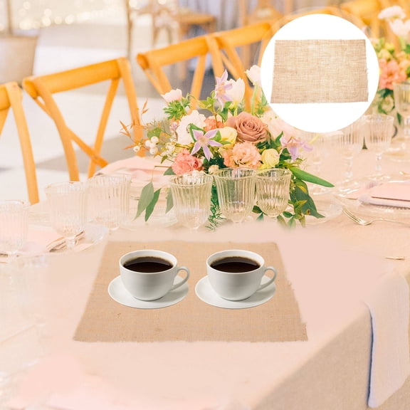 CRILSTYLEO Heat Resistant Linen Placemat for Table Party Decoration and Rustic Home Dining