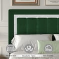 thumbnail image 4 of 4 EVER WINNER Queen Bed Frame with Headboard, Velvet Upholstered Platform Bed Frame Queen Size with Diamond Headboard & Footboard, Wooden Slats Support, No Box Spring Required, Easy Assembly, Green, 4 of 9