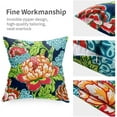 thumbnail image 4 of Flowers Chinoiserie Pillow Covers 18x18 Set of 2,Peony Pillow Covers Outdoor Decorative Linen Pillow Covers for Couch Bed Sofa Cushion Farmhouse Pillowcases, 4 of 7