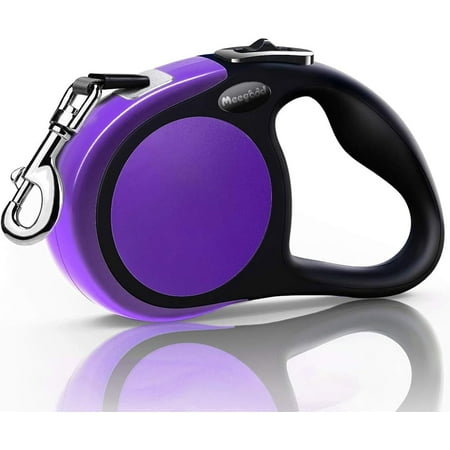 Heavy Duty Retractable Dog Leash-16ft Strong & Durable Walking Leash for S to L Dogs up 45/115 lbs, Upgraded Lock System, Non Slip Grip, Tangle Free (Purple, Small/Medium)