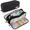 thumbnail image 1 of AMERTEER Trousse à Crayons Grande Capacité Sac à Crayons 3 Compartiments Trousse à Crayons Oxford Rangement de Papeterie Sac à Stylos Trousse à Crayons pour Filles et Garçons Étudiants (Noir), 1 of 8