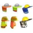 thumbnail image 4 of Sombrero de verano Sombrero duro cuello escudo cascos sombrero reflectante borde tapa reflectante para los trabajadores de la construcción, 4 of 8