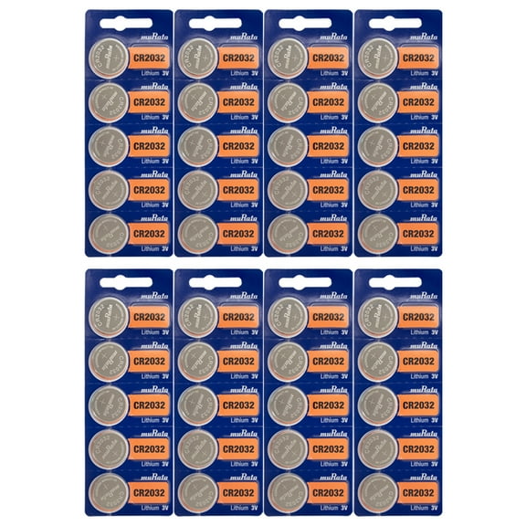 MURATA CR2025 3V Lithium Battery (40-Pack)