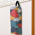 thumbnail image 4 of Waste Bag Container Garbage Bag Holder Wall Hanging Large Capacity Pull Type Canvas Multipurpose Grocery Kitchen Supplies C, 4 of 6