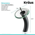 thumbnail image 6 of KRAUS Tall Waterfall Bathroom Faucet for Vessel Sink with Clear Glass Disk, Oil Rubbed Bronze Finish, 6 of 10