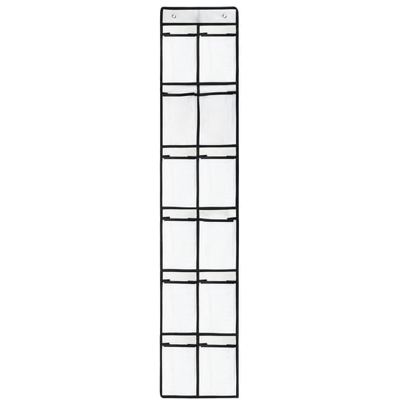 12 Mesh Pockets Over The Door Shoe Organizer Hanging Narrow Closet Door Shoe Rack For Pantry Storage Holder White