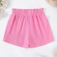 thumbnail image 5 of Liyamei Girls High Waist Bow Shorts with Elastic Waist for Summer Play Size 5-14,Pink, 5 of 6