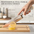 thumbnail image 3 of Astercook 14-Piece Kitchen Knife Set with Block and Built-In Sharpener, Forged High-Carbon Stainless Steel Knives, Full-Tang Triple-Rivet Handles, Ivory White, 3 of 9