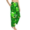 thumbnail image 2 of Sigee St Patrick's Day2 Print Women's Soft Pajama Pants - Breathable and Comfortable Lounge Sleep Bottoms with Elastic Waistband and Pockets-XX-Large, 2 of 9