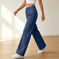 thumbnail image 5 of GUACER Jeans for Women Elastic High Waisted Casual Loose Fit Pull-On Wide Leg Denim Pants, 5 of 6