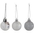 thumbnail image 6 of Sunnydaze Deck the Halls Silver Plastic Christmas Ornament Balls, 59 Count, 6 of 10