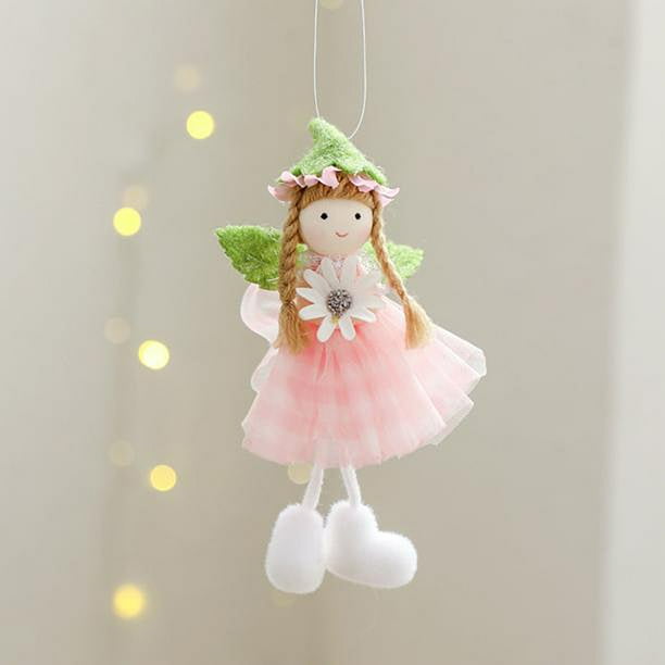 Fiudx Adorno Navideño, Decoración de Niña Encantadora, Diseño de Tela Premium, Símbolo de Amor y Alegría, Versátil para Exhibir En Árboles o Coronas, Alegría Navideña para Todos, Fácil de Colgar.