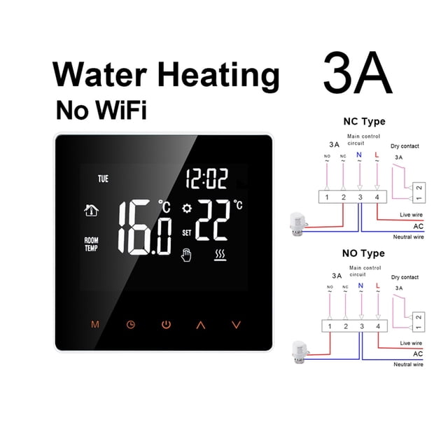 Thermostat Intelligent Wi-Fi Tuya, Contrôleur à Distance de Température pour Chaudière Électrique au Sol Eau/gaz, Facile à Installer