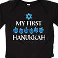 thumbnail image 4 of Inktastic My 1st Hanukkah Dreidels in Blue with Star of David Boys or Girls Long Sleeve Baby Bodysuit, 4 of 5