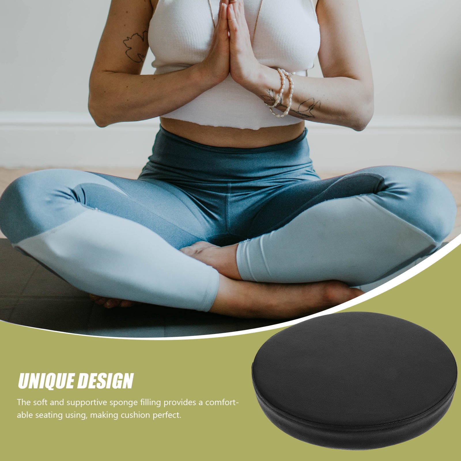 LIFKOME Outdoor Seat Cushions Seat Cushion Black Meditation 1Pcs