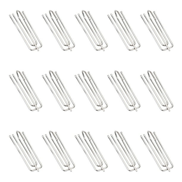Injueey 15X Gancho de cortina Clip de punta Plisado Cabecera Cinta PinchStainless Acero a prueba de herrumbre Type2 NO2
