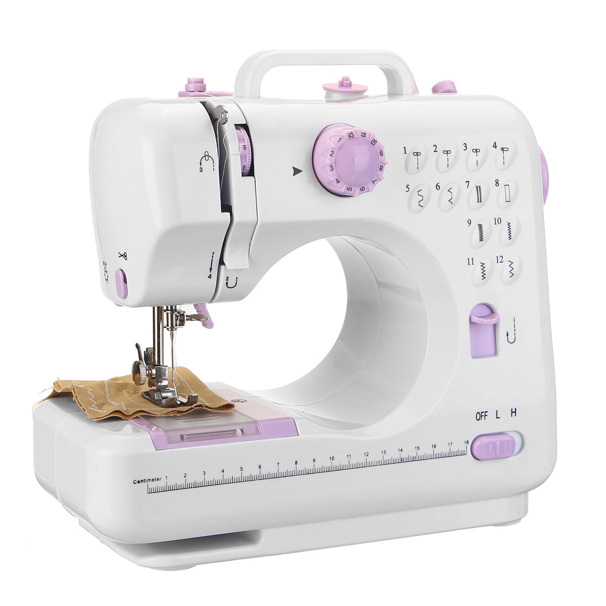 Multifunction Mini Sewing Machine 505A 12 Built-in Stitches 2 Speeds Double Thread Foot Pedal Best for Beginner