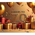 thumbnail image 4 of LUUFILx Golden Anniversary Celebration Banner Backdrop for Milestone Events and Parties Cheers to 70 Years with Decorative Background and Festive Decor Party Supplies, 4 of 8