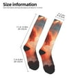 thumbnail image 2 of Xecao Red And Blue Sky Dragon print thigh-high socks, crafted for both men and women with a stretchy, high-opaque design perfect for daily wear, 2 of 6