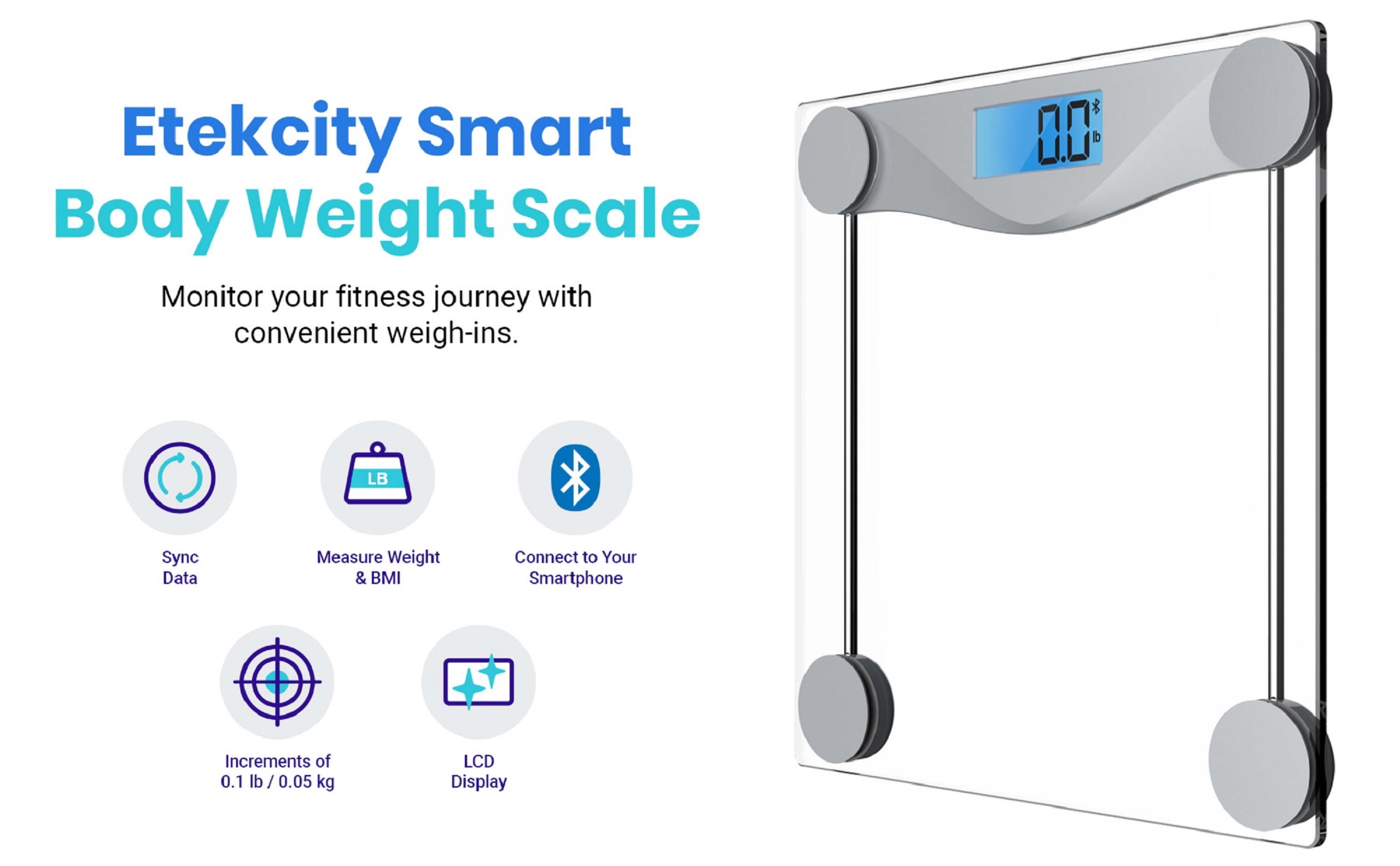 Etekcity Smart Digital Body Weight Scale Bluetooth photo 5
