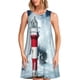 thumbnail image 1 of Fotbe Circular Lighthouse Vestido de Verano sin Mangas para Mujer – Vestido Midi Línea A, Estilo Camiseta Floral, Vestido Playero Casual y Fluido, 1 of 7