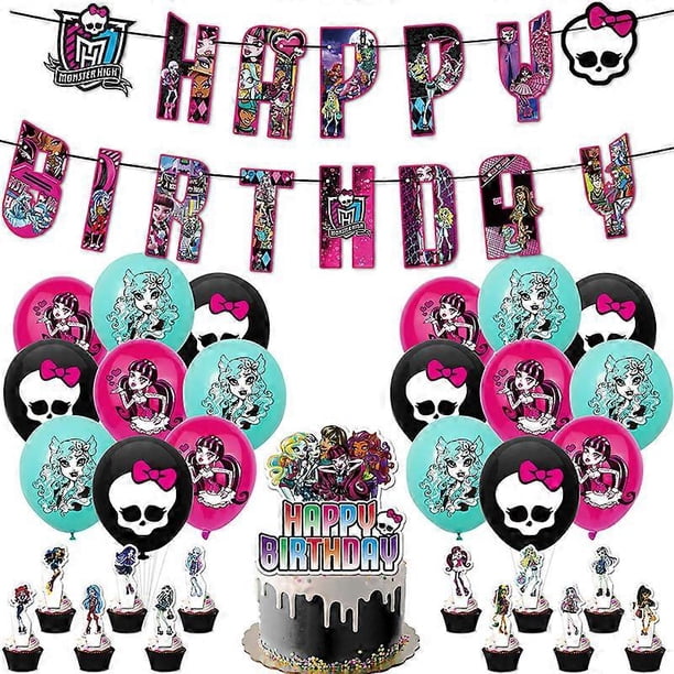 Kit de decoración para fiesta de cumpleaños temática de Monster High